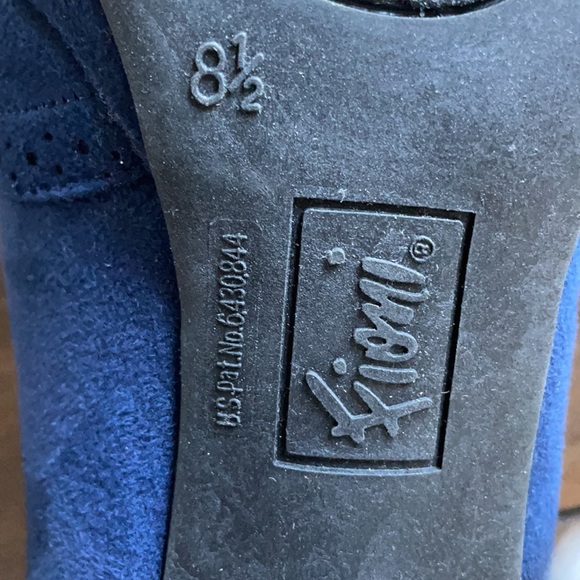 Fioni Navy Suede Oxford Booties - Picture 7 of 8